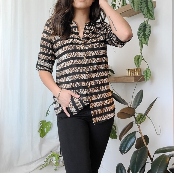 Calvin Klein buttondown shirt striped shirt - Picture 4 of 5